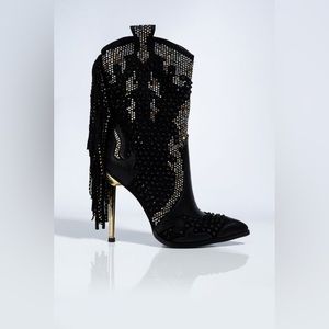 Fringe boot Akira, AZALEA WANG ONE MORE LOVE LONG STILETTO HEEL BOOTIE